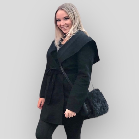 Michael Kors Belted Wool-Blend Wrap Coat - Picture 9 of 11